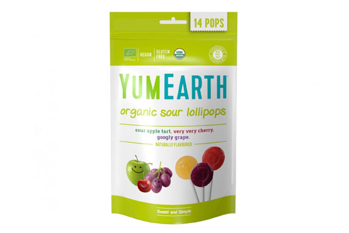 BIO Lízatká s ovocnými príchuťami YumEarth Kyslé 85 g
