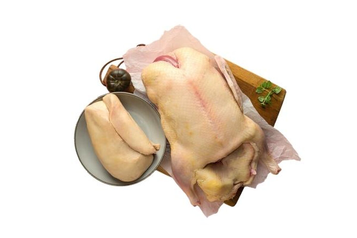Kačica vykŕmená s pečienkou “Foie gras“ a drobkami mrazená cca 4 - 4,5 kg Top-farm