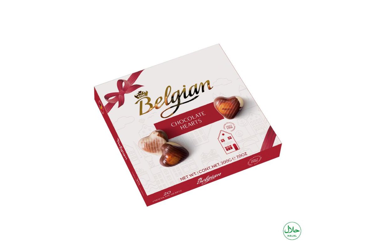 Dezert Belgické pralinky Valentinske Srdiečka 200 g